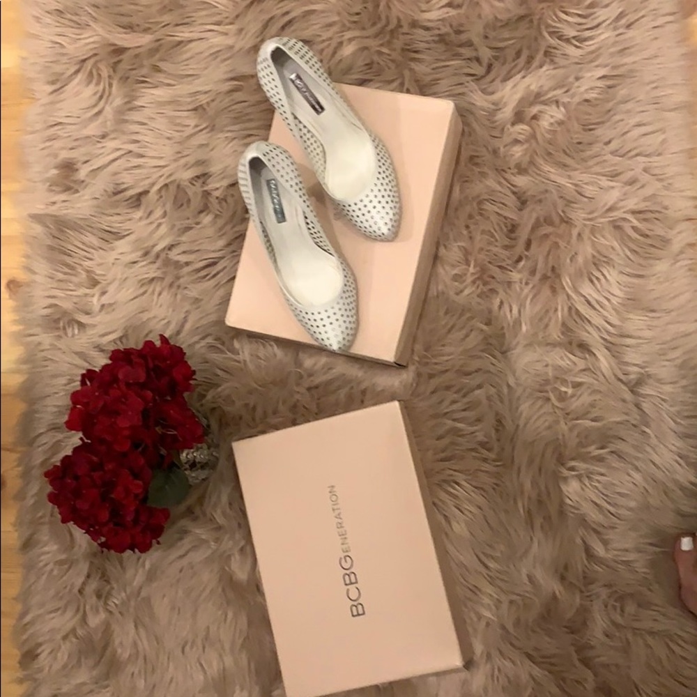 White BCBG Stilletos